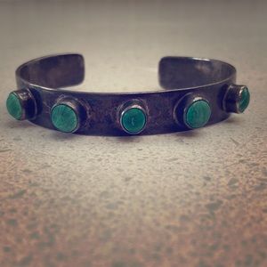 Sterling Silver and Jade Bracelet